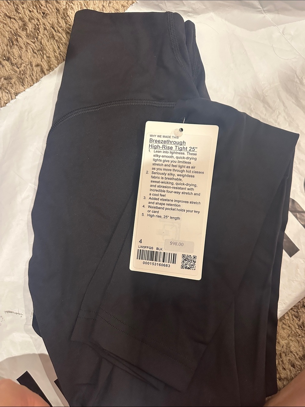 Lululemon Breezethrough Leggings NWT
